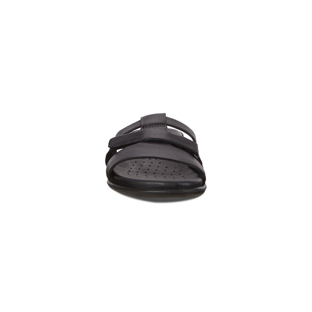 ECCO Womens Slides Black - Flash Sandals - AGD-856237